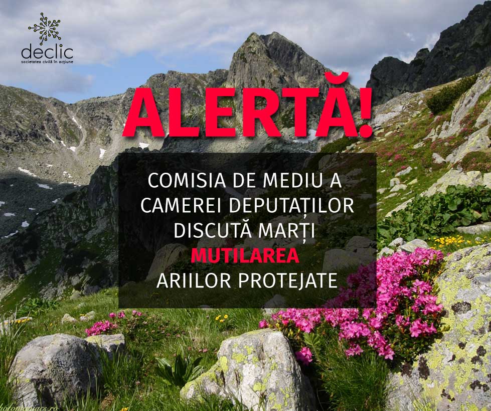 [Alertă] Comisia de Mediu a CDEP discută marți mutilarea ariilor protejate