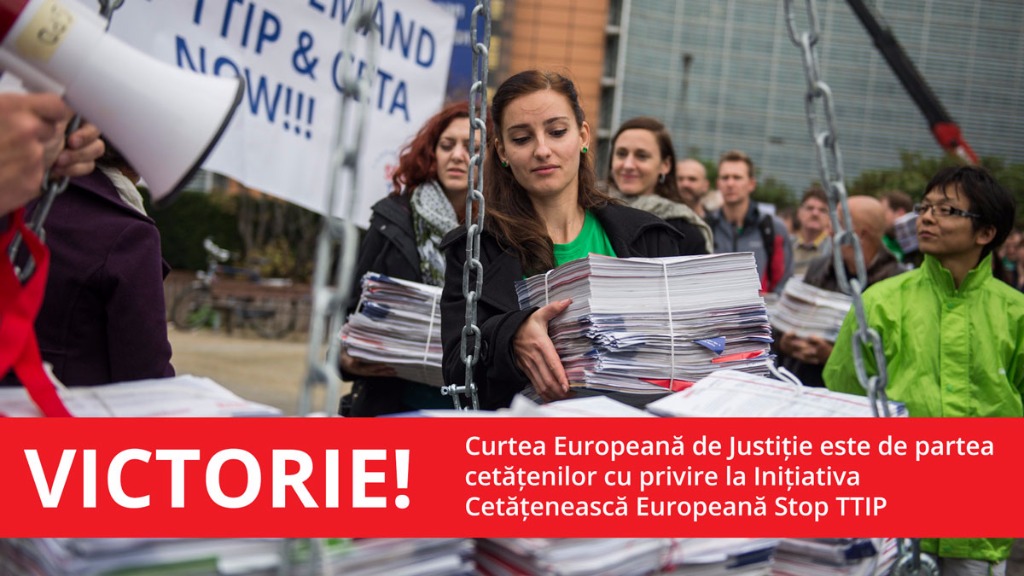 TTIP / CETA: Puterea oamenilor câștigă în fața presiunii politice!