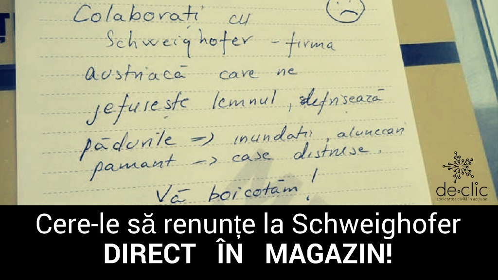 Boicotăm magazinele în care se vinde lemn tăiat ilegal