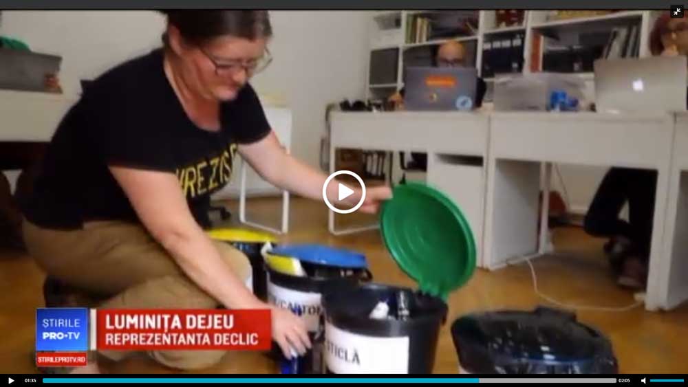 Reportaj Pro TV: Haos la reciclarea gunoiului. Expert: Oamenii sunt bulversați de culorile de pe pubele