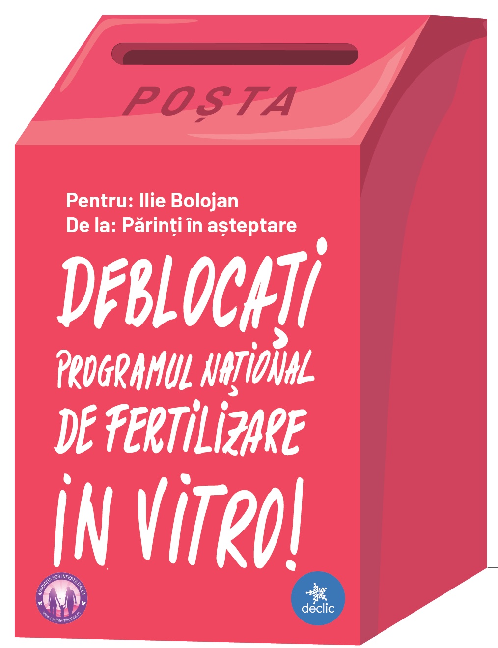 Declic si SOS Infertilitatea, protest în fața Guvernului: „Reluați programul FIV, domnule Bolojan! Austeritatea trece, copiii rămân.”