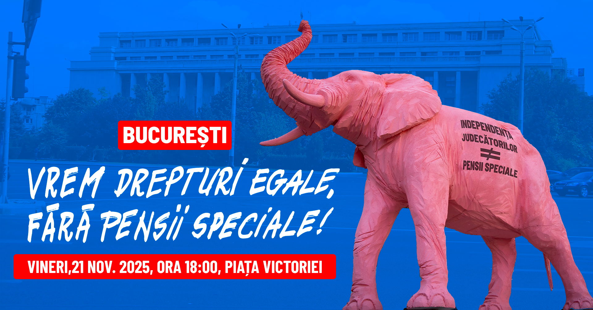 Vino și tu la protestul „Vrem drepturi egale, fără pensii speciale!”