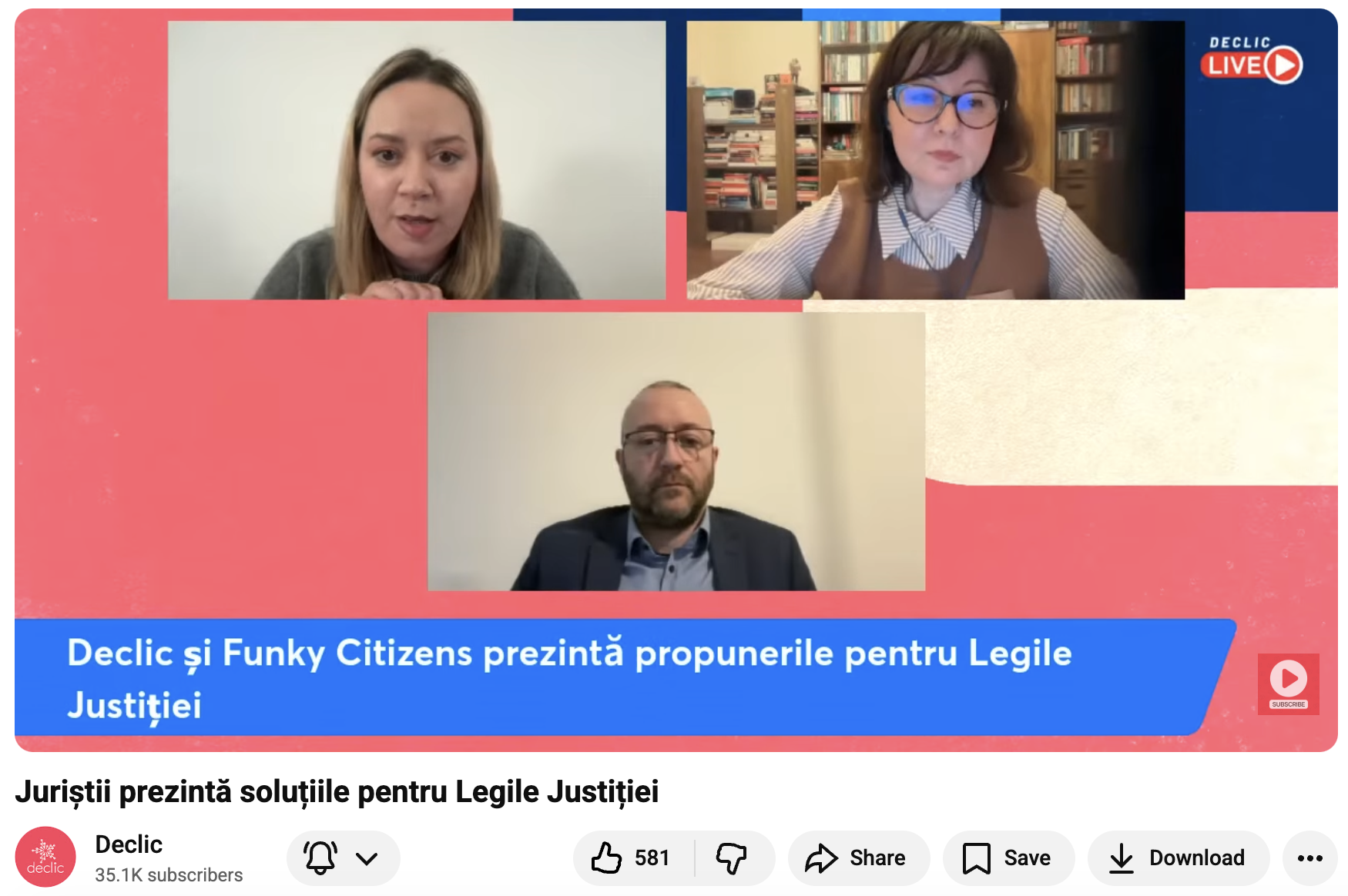 Experții Declic și Funky Citizens au prezentat LIVE soluțiile lor pentru o justiție cu adevărat independentă