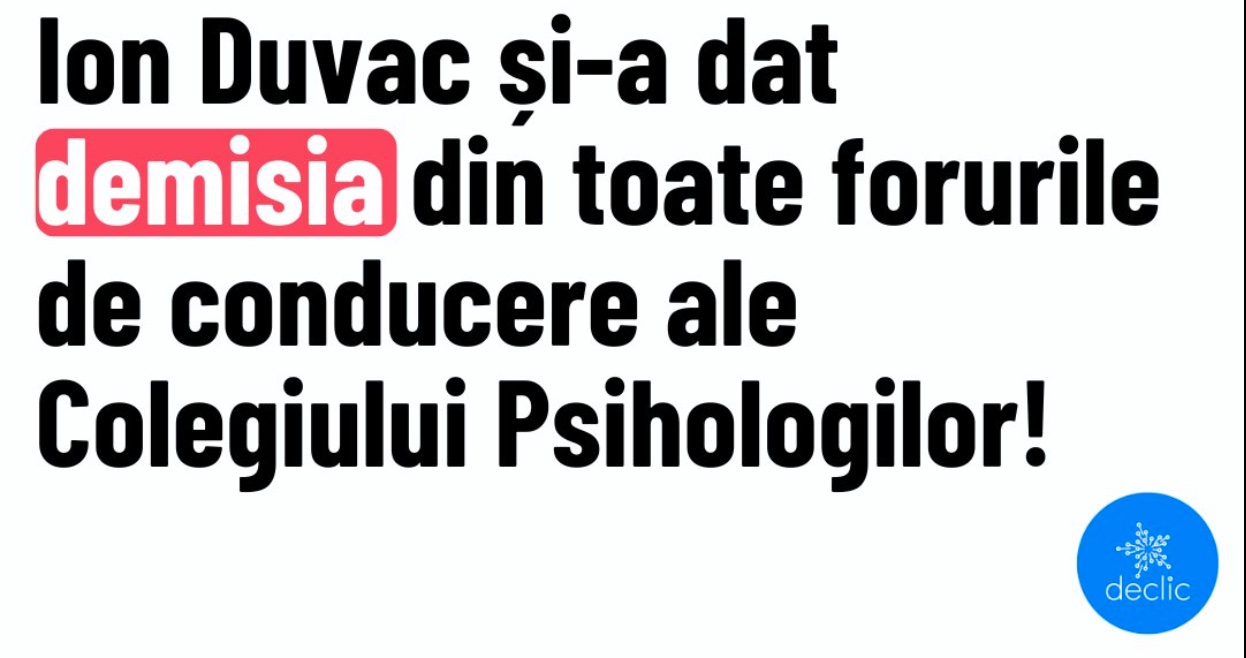 Demisia nu e suficientă pentru Ion Duvac